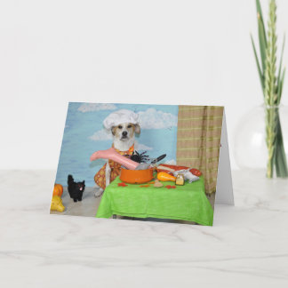 Cartão De Festividades A greeting card /Thanksgiving? humorous dog photo
