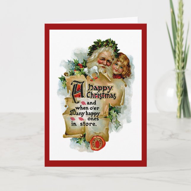 Cartão De Festividades A Happy Christmas (Frente)