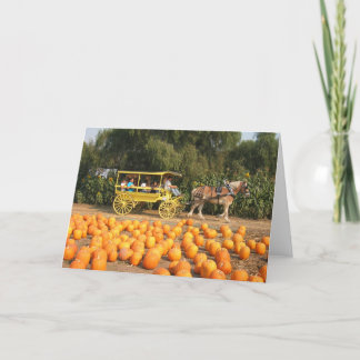 Cartão De Festividades A hayride at the pumpkin patch