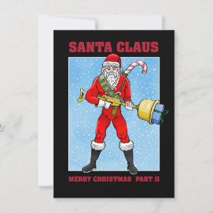 Cartão De Festividades A Hora de Ação do Papai Noel