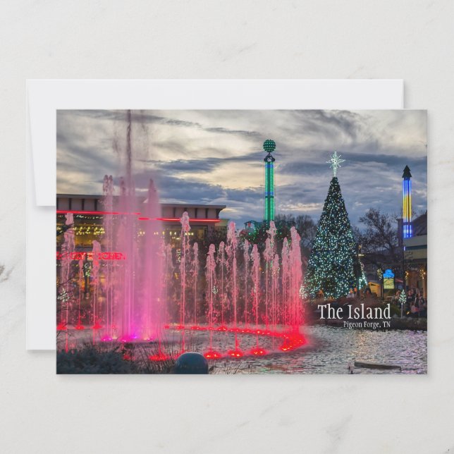 Cartão De Festividades A Ilha do Natal na Forja Pombo (Frente)