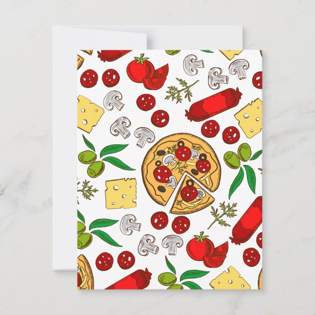 Cartão De Festividades A Itália é conhecida pela sua incrível cozinha (Frente)