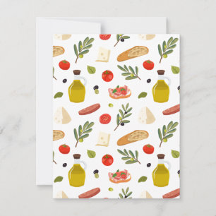 Cartão De Festividades A Itália é conhecida pela sua incrível cozinha