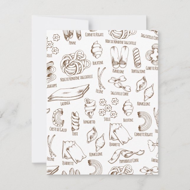 Cartão De Festividades A Itália é conhecida pela sua incrível cozinha (Frente)