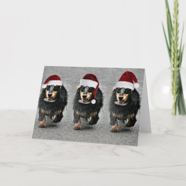 Cartão De Festividades A Jasper SausageChristmas (Frente)