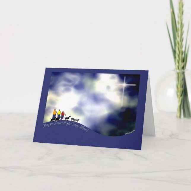 Cartão De Festividades A jornada para Bethlehem Goat no Natal (Frente)