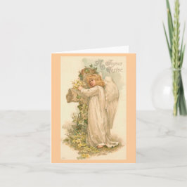 Cartão De Festividades A Joyous Easter Angel Vintage Easter