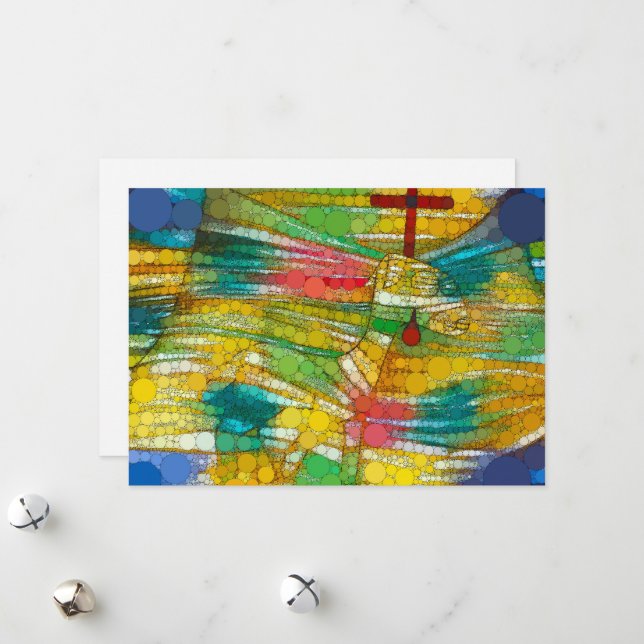 Cartão De Festividades A Lamb, pontos infinitos por trás de Paul Klee (Frente/Verso In Situ)