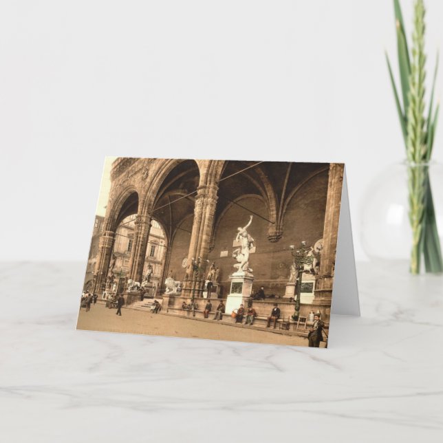 Cartão De Festividades A Lodge dos Lanceiros. Florença Itália. (Frente)