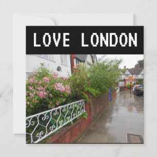 Cartão De Festividades A London Street e a rain England