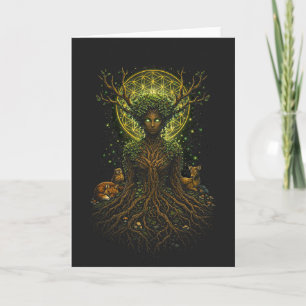 Cartão De Festividades A Mãe Verde