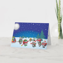 Cartão De Festividades A mágica de Natal de Hedgehog