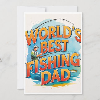 Cartão De Festividades A melhor Pai de pesca do mundo