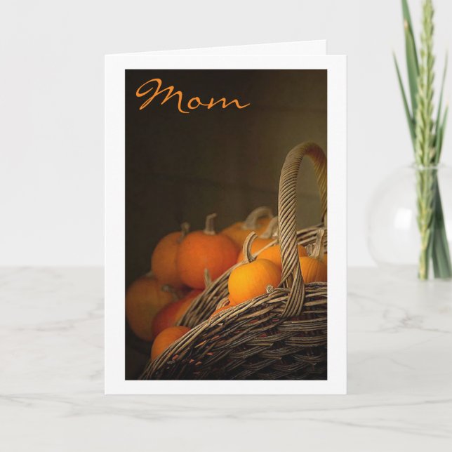 CARTÃO DE FESTIVIDADES À MINHA MÃE EM THANKSGIVING=GRATUL PARA VOCÊ (Frente)