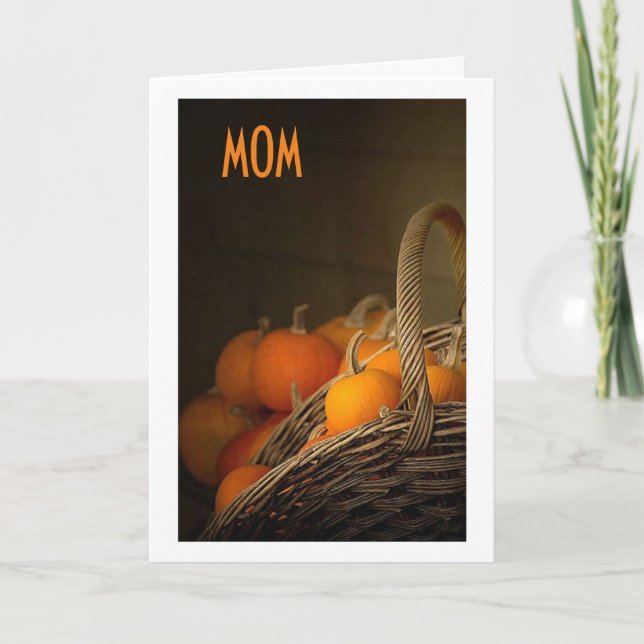 CARTÃO DE FESTIVIDADES À MINHA MÃE EM THANKSGIVING=GRATUL PARA VOCÊ (Frente)