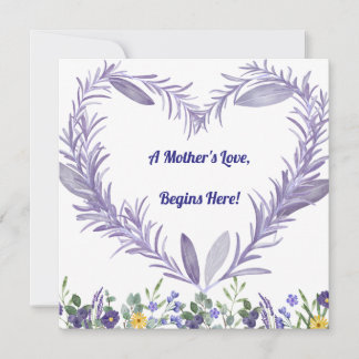 Cartão De Festividades A Mother’s Love Begins Here – First Mother's Day