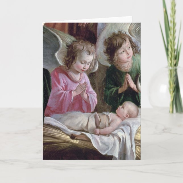 Cartão De Festividades A natividade, do altar de Buxtehude, 1400-10 (Frente)