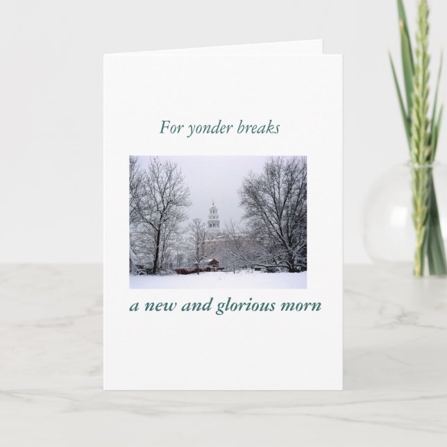 Cartão De Festividades A New and Glorious Morn (Frente)