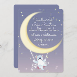 Cartão De Festividades A noite antes do Natal