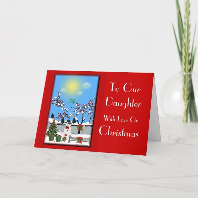 Cartão De Festividades À Nossa Filha (Frente)