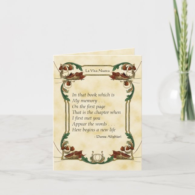 Cartão De Festividades A nova vida (Frente)