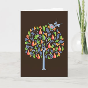 Cartão De Festividades A Partridge in a Pear Tree Christmas Card