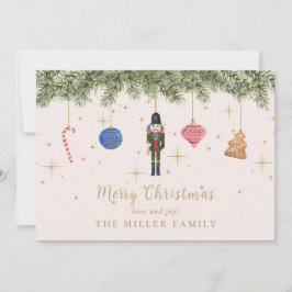 Cartão De Festividades A Placa de Férias Horizontal Plana do Nutcracker