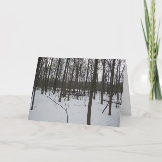 Cartão De Festividades A ponte em neve
