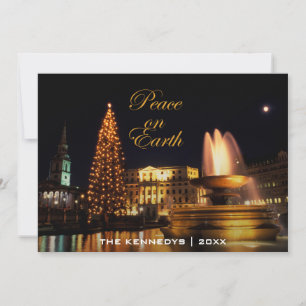 Cartão De Festividades A Praça do Tralgar no Natal, Londres