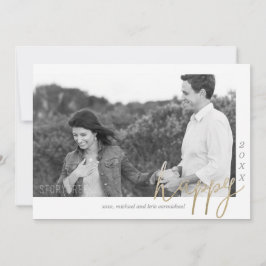 Cartão De Festividades A Pretty Happy New Year - Faux Foil