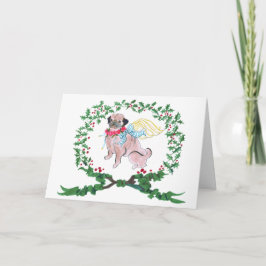 Cartão De Festividades A Pug Barking With JOY!