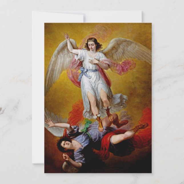 Cartão De Festividades A queda de Lucifer por Antonio Maria Esquivel (Frente)