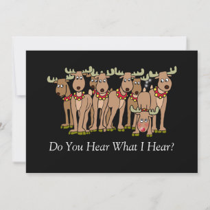 Cartão De Festividades A rena embaraçado passa o Natal do gás