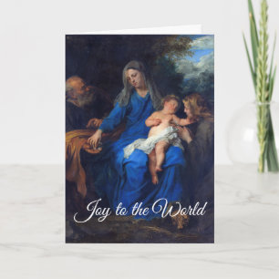 Cartão De Festividades A Sagrada Família Menino Jesus Saudações de Natal