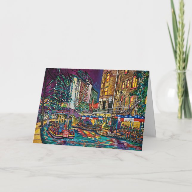 Cartão De Festividades A San Antonio Christmas Greeting Card (Frente)