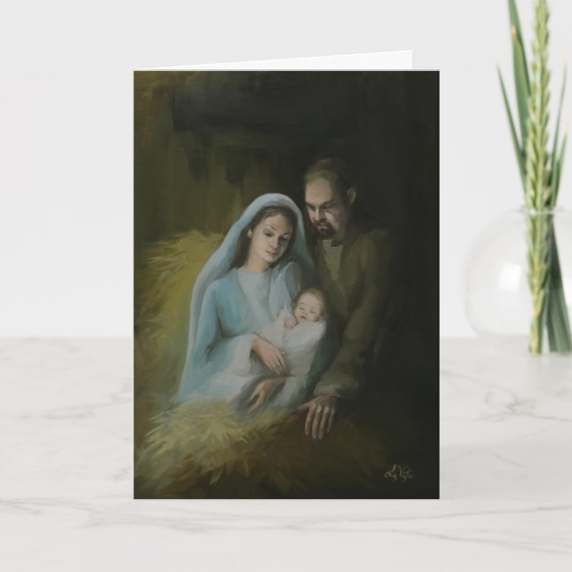 Cartão De Festividades A Santa Família (Frente)