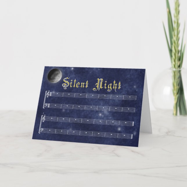 Cartão De Festividades A Silent Night Christmas card (Frente)