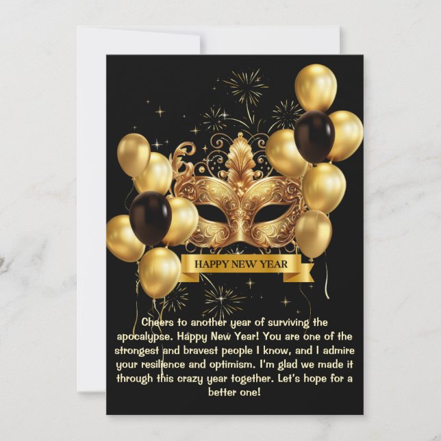 CARTÃO DE FESTIVIDADES A STUNNING AND SOPHISTICATED NEW YEAR’S (Frente)