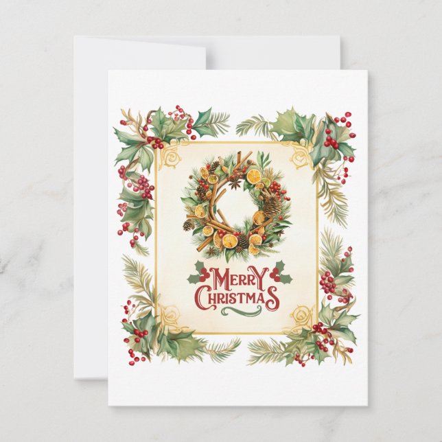 Cartão De Festividades A stylish New Year card for joyful wishes (Frente)