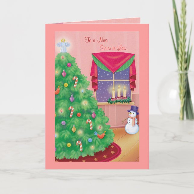 Cartão De Festividades A uma irmã agradável na lei (Frente)