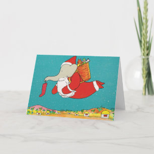 Cartão De Festividades A Very Merry Christmas, Father Christmas, Babar