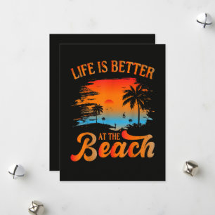 Cartão De Festividades A vida é melhor na praia