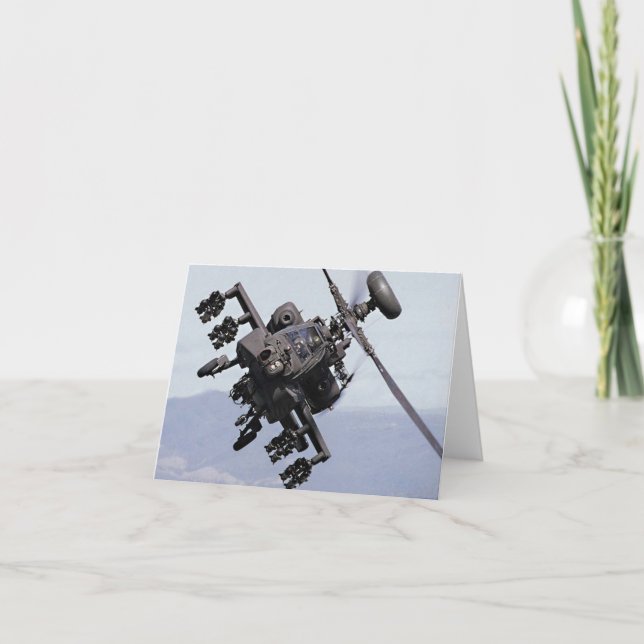 Cartão De Festividades Aapache Attack Helicopter (Frente)