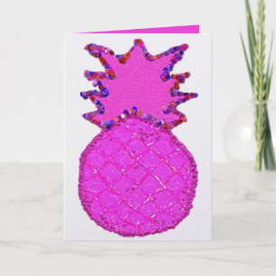 Cartão De Festividades Abacaxi magenta brilhante