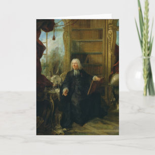 Cartão De Festividades Abbot Nollet in his study, in chateau
