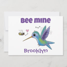 Cartão De Festividades Abe minhas abelhas beija-flor valentines fofo