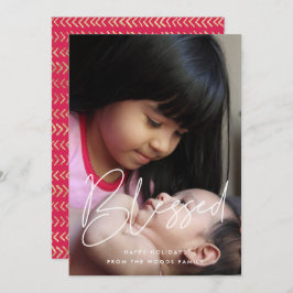 Cartão De Festividades Abençoada Foto Inspiracional Mínima Moderna