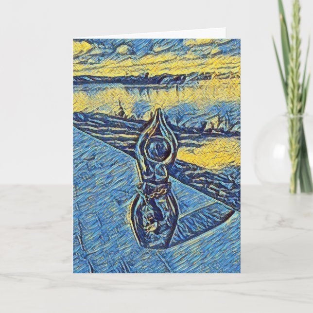 Cartão De Festividades Abençoada seja Deusa no rio (Frente)