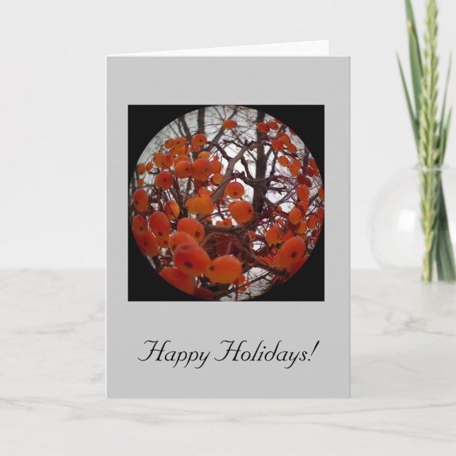 Cartão De Festividades Abigail Winter Round Card 1 (Frente)