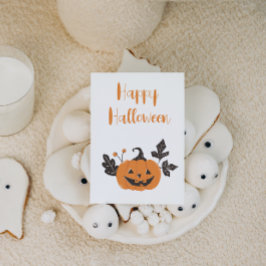 Cartão De Festividades Abóbora de Halloween